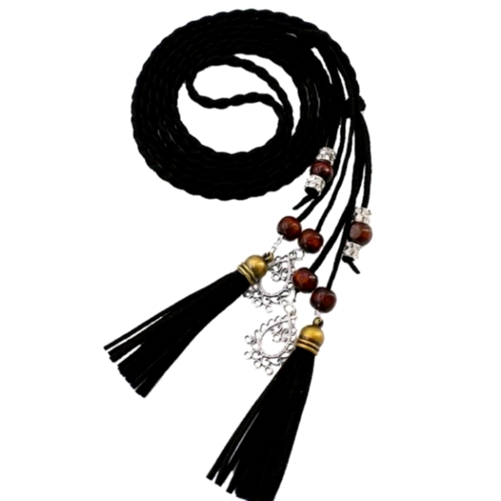 Bead and Tassel Fashion Rope Belt